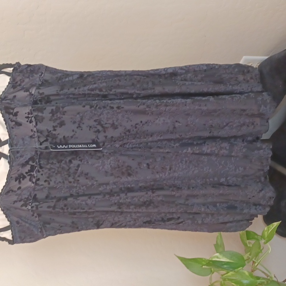 DOLLSKILL CURRENT MOOD 1X STRETCHY SOMETIMES FOREVER MINI DRESS BLACK - Picture 7 of 10
